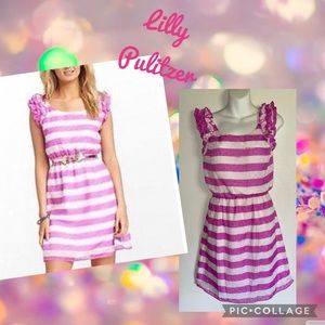 Lilly Pulitzer pink and white stripe dress